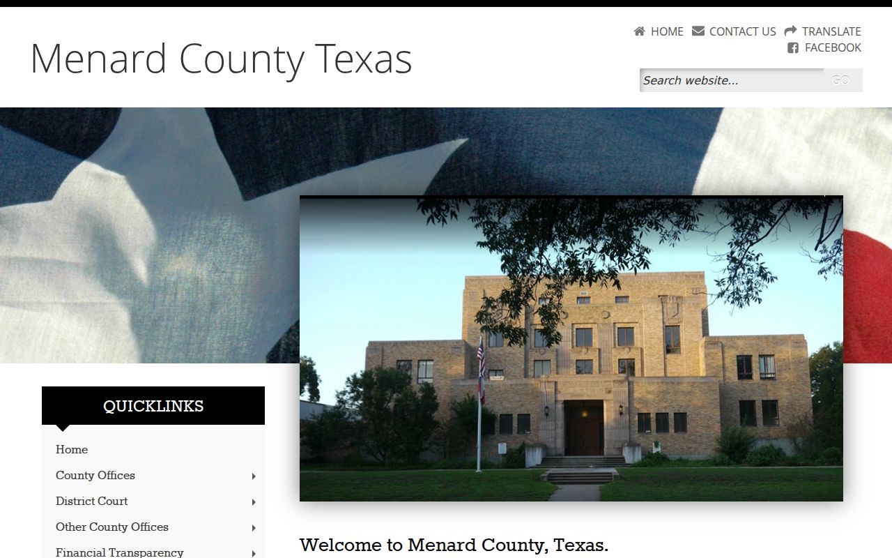 Official Menard County courthouse page for the East San Saba records hub